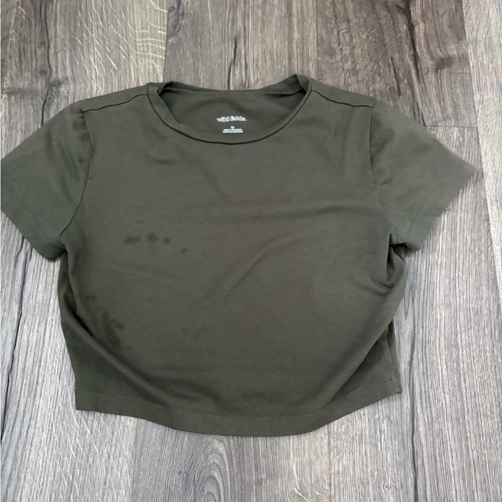 Wild Fable Dark Green Crop Top